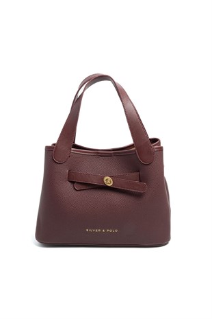 Silver Polo SP1240 Kadın Omuz Çantası Mini Rolax Bordo-Bordo