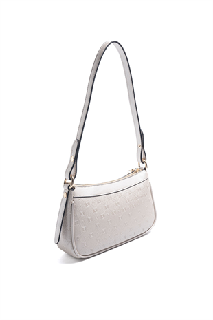 Silver & Polo SP1274 Kadın Çapraz Çanta Logolu Bej-S.Bej
