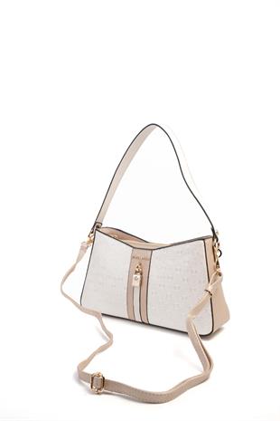 Silver & Polo Sedef - S.Nut - Kemik SP1102 Kadın Omuz Çantası