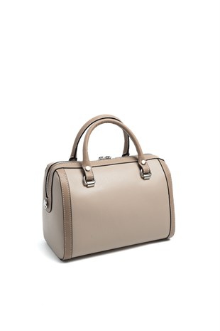 Silver & Polo SP1091 Kadın El Çantası Düz Koyu Bej-Latte