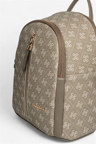 Silver & Polo SP901 Kadın Sırt Çantası Monogram Y.Yeşil