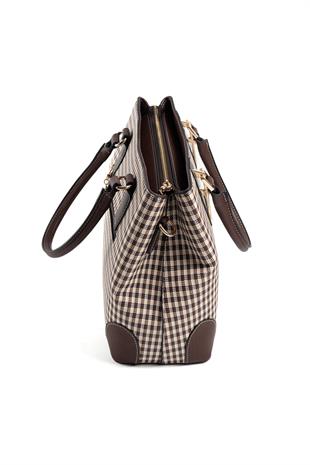 Silver & Polo Kahve Sarı - Kahve SP667 Kadın El Çantası