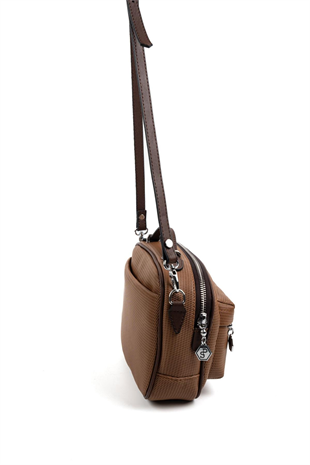 Silver & Polo SP1186 Kadın Çapraz Çanta Petek Karamel-Kahve