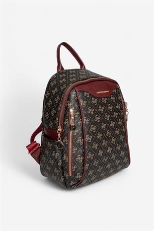Silver & Polo Kahve Sarı - Bordo SP906 Sırt Çantası
