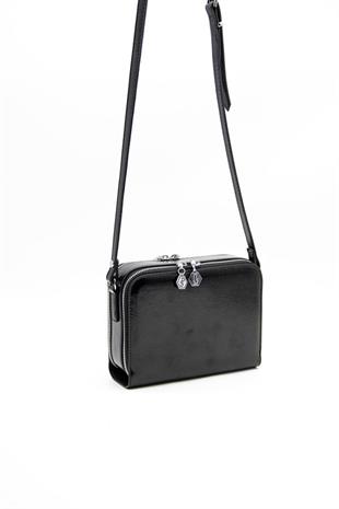 Silver & Polo SP888 Kadın Çapraz Çanta Alaska Siyah-Rugan Siyah