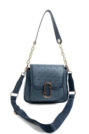 Silver & Polo SP1147 Kadın Omuz Çantası Logolu Lacivert-Lacivert
