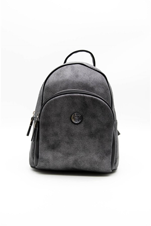 Silver & Polo SP1062 Kadın Sırt Çantası Petek M.Gümüş-Siyah