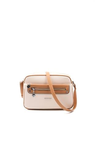 Silver & Polo Bej - A.Taba SP753 Kadın Çapraz Çanta