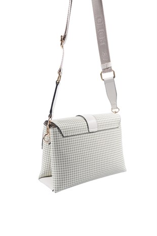 Silver & Polo SP1275 Kadın Çapraz Çanta King Desen Yeşil-Kemik