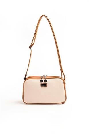 Silver & Polo SP899 Kadın Çapraz Çanta Petek Bej-A.Taba