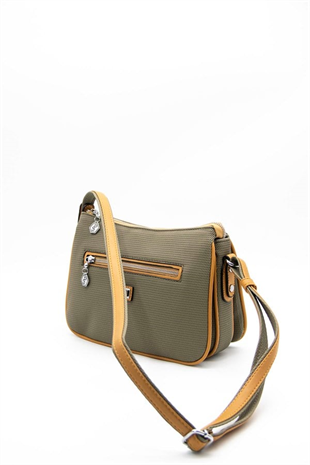 Silver & Polo SP818 Kadın Çapraz Çanta Petek L.Haki-Camel