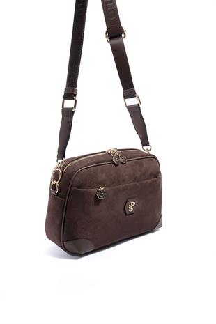 Silver & Polo SP1094 Kadın Çapraz Çanta Süet Kahve