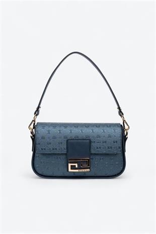 Silver & Polo SP1179 Kadın Omuz Çantası Logolu Lacivert-Lacivert