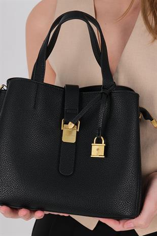 Silver Polo SP1245 Kadın Omuz Çantası Mini Rolax Siyah-Siyah