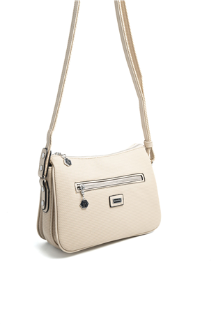 Silver & Polo SP818 Kadın Çapraz Çanta Petek Kum Beji-Kum Beji