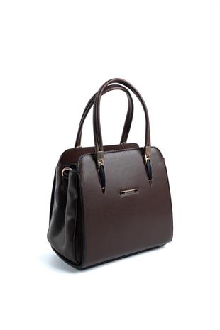 Silver & Polo SP1136 Kadın El Çantası Düz Kahve