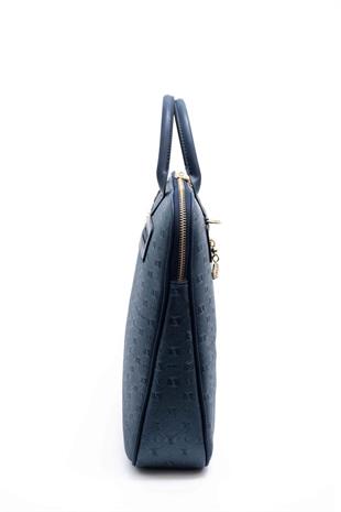 Silver & Polo SP1175 Kadın Laptop & Evrak Çantası Logolu Lacivert-Lacivert