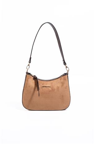 Silver & Polo SP1259 Kadın Omuz Çantası Süet Taba-Kahve