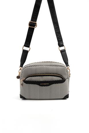 Silver & Polo Siyah Beyaz - Siyah SP1201 Kadın Çapraz Çanta