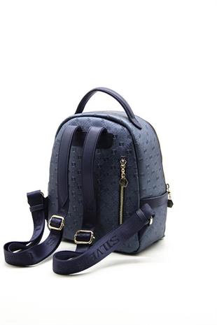 Silver & Polo SP1061 Kadın Sırt Çantası Logolu Lacivert