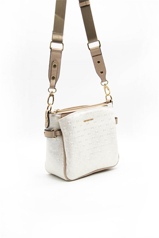 Silver & Polo SP884 Kadın Çapraz Çanta Logolu Sedef-S.Nut