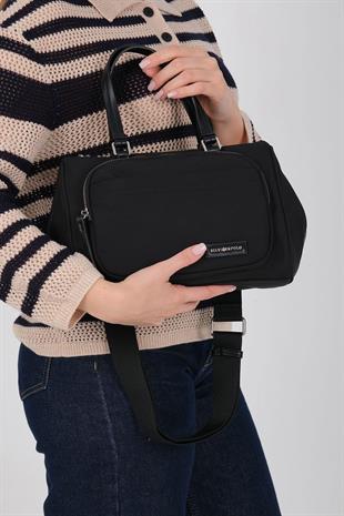 Silver Polo SP1227 Kadın Omuz Çantası Saten Siyah-Siyah