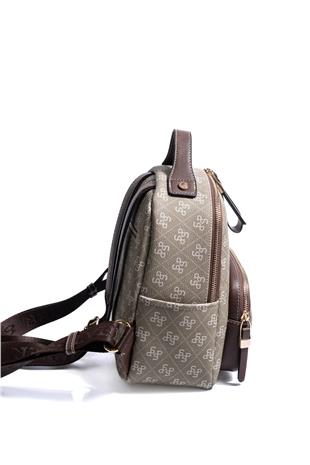 Silver & Polo SP1130 Kadın Sırt Çantası Monogram Y.Yeşil-Kahve