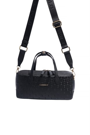 Silver & Polo SP1276 Kadın El Çantası Logolu Siyah-Siyah