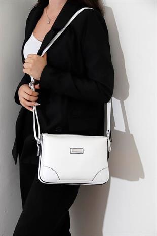 Silver & Polo SP784 Kadın Çapraz Çanta Düz Beyaz