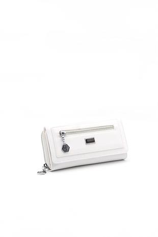Silver & Polo SP846 Kadın Cüzdan & Kartlık Düz Beyaz