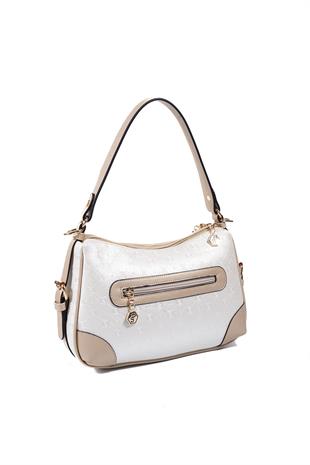 Silver & Polo SP1269 Kadın Omuz Çantası Logolu Sedef-S.Nut
