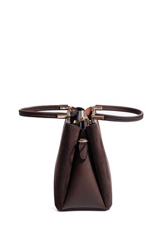 Silver & Polo SP1098 Kadın El Çantası Süet Kahve-Kahve