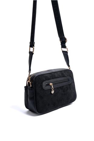 Silver & Polo SP1267 Kadın Çapraz Çanta Logolu Siyah