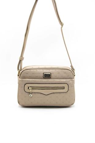 Silver & Polo SP491 Kadın Çapraz Çanta Logolu Nut-S.Nut