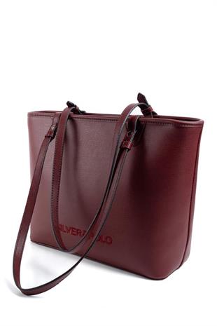 Silver & Polo SP1204 Kadın Omuz Çantası Düz Bordo
