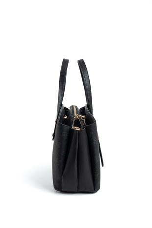 Silver & Polo SP1021 Kadın El Çantası Monogram Siyah-Siyah
