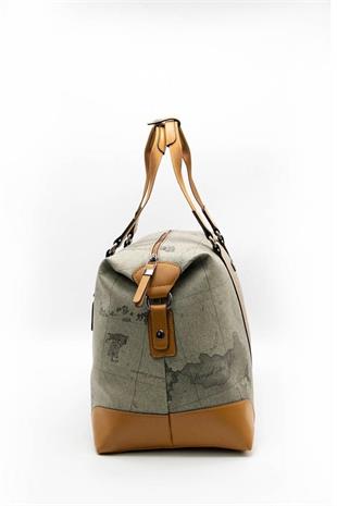 Silver & Polo SP873 Kadın Seyahat Çantası Harita Haki-Camel