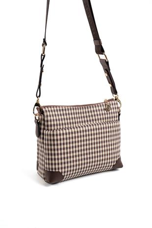 Silver & Polo Kahve Sarı - Kahve SP1110 Kadın Çapraz Çanta