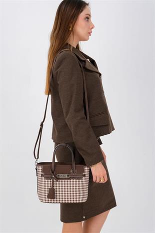 Silver & Polo Kahve Sarı - Kahve SP1185 Kadın El Çantası