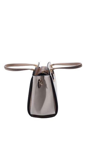 Silver & Polo SP1136 Kadın El Çantası Düz Bej-Latte