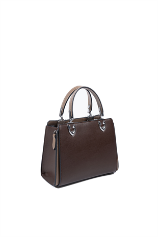 Silver & Polo SP1133 Kadın El Çantası Düz Kahve-Vizon