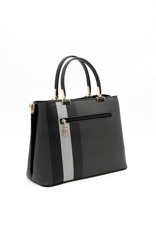 Silver & Polo SP924 Kadın El Çantası Ekose Siyah