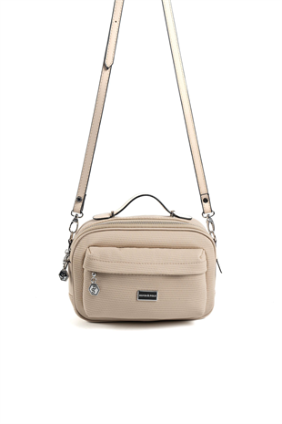 Silver & Polo SP1186 Kadın Çapraz Çanta Petek Kum Beji