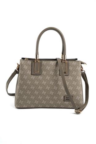 Silver & Polo SP1000 Kadın El Çantası Monogram Y.Yeşil