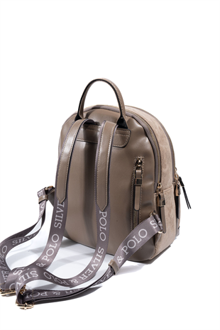 Silver & Polo SP1265 Kadın Sırt Çantası Süet Vizon