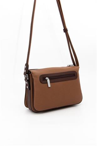 Silver & Polo SP784 Kadın Çapraz Çanta Petek Karamel-Kahve