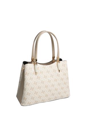 Silver Polo SP1205 Kadın El Çantası Monogram Bej-Kum