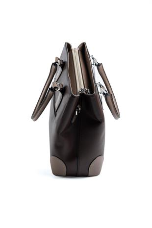 Silver & Polo SP667 Kadın El Çantası Düz Kahve-Vizon