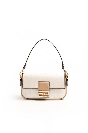 Silver & Polo SP1179 Kadın Omuz Çantası Logolu Sedef-S.Nut