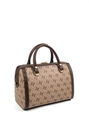 Silver & Polo Koyu Bej - Kahve SP1091 El Çantası
